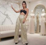Elegant High-Waist Sequin Wide Leg Pants – Luxury Evening Statement Trousers for Women | subailili