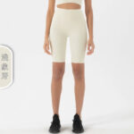 Women’s Ribbed Seamless Crop Top & Biker Shorts Set – High-Waist Sculpting Two-Piece Activewear Outfit - Image 13