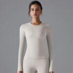 Women’s Long-Sleeve Fitted Top – Soft Stretch Seamless Everyday Shirt - Image 11