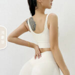 Women’s Ribbed Seamless Crop Top & Biker Shorts Set – High-Waist Sculpting Two-Piece Activewear Outfit - Image 3