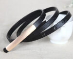 Luxury Slim Leather Belt for Women | Minimalist Skinny Waist Belt in Black & Burgundy - Image 7