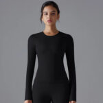 Women’s Long-Sleeve Fitted Top – Soft Stretch Seamless Everyday Shirt - Image 7
