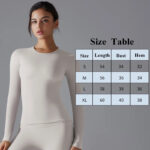 Women’s Long-Sleeve Fitted Top – Soft Stretch Seamless Everyday Shirt - Image 5