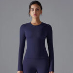 Women’s Long-Sleeve Fitted Top – Soft Stretch Seamless Everyday Shirt - Image 10