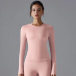 Women’s Long-Sleeve Fitted Top – Soft Stretch Seamless Everyday Shirt - Image 9