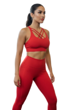 High-Waist Sculpting Activewear Set – Crisscross Sports Bra & Compression Leggings - Image 2