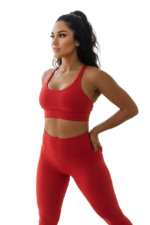 High-Waist Sculpting Activewear Set – Crisscross Sports Bra & Compression Leggings