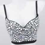 Black Sequin Corset Top for Women – Beaded Bustier Crop Top with Straps | Glam Night Out Top - Image 14