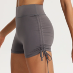 Women’s High-Waist Ruched Booty-Lifting Workout Shorts – Adjustable Drawstring Scrunch Gym & Yoga Shorts - Image 3