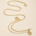 Gold & Black Chain Waist Belt with Rose Charm for Women | Double Layer Statement Belt | subailili - Image 4
