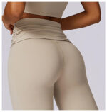 High-Waisted Flared Active Pants with Sculpting Fit – Neutral Beige - Image 28