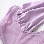 Elegant Halter Neck Mesh Corset Top for Women | Sheer Panel Wrap Neck Crop Top | Clubwear & Night Out Fashion - Image 5