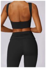 High-Waisted Flared Active Pants with Sculpting Fit – Neutral Beige - Image 10