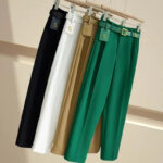 Luxury High-Waist Belted Wide-Leg Trousers for Women – Elegant Tailored Office & Casual Chic Pants with Statement Belt - Image 4