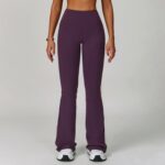 High-Waisted Navy Flared Leggings – Sculpting Stretch Bootcut Athleisure Pants - Image 10