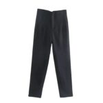 High Waist Tapered White Pants for Women – Elegant Tailored Ankle-Length Office Trousers - Image 17