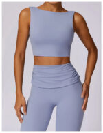 High-Waisted Flared Active Pants with Sculpting Fit – Neutral Beige - Image 23