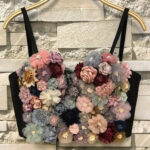 Black Sequin Corset Top for Women – Beaded Bustier Crop Top with Straps | Glam Night Out Top - Image 9