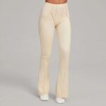 High-Waisted Red Flared Leggings – Sculpting Stretch Bootcut Athleisure Pants - Image 7