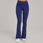 High-Waisted Red Flared Leggings – Sculpting Stretch Bootcut Athleisure Pants - Image 9