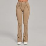High-Waisted Red Flared Leggings – Sculpting Stretch Bootcut Athleisure Pants - Image 8