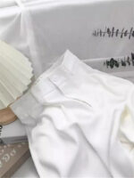 High-Waist Pleated Straight-Leg Trousers for Women | Elegant Tailored Casual Suit Pants | Soft Blush Pink Fashion Pants - Image 8
