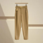 Luxury High-Waist Belted Wide-Leg Trousers for Women – Elegant Tailored Office & Casual Chic Pants with Statement Belt
