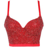 Black Sequin Corset Top for Women – Beaded Bustier Crop Top with Straps | Glam Night Out Top - Image 7
