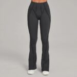 High-Waisted Red Flared Leggings – Sculpting Stretch Bootcut Athleisure Pants - Image 14