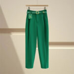 Luxury High-Waist Belted Wide-Leg Trousers for Women – Elegant Tailored Office & Casual Chic Pants with Statement Belt - Image 6