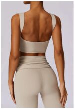 High-Waisted Flared Active Pants with Sculpting Fit – Neutral Beige - Image 29
