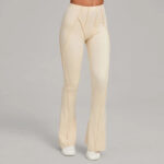 High-Waisted Red Flared Leggings – Sculpting Stretch Bootcut Athleisure Pants - Image 4
