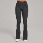 High-Waisted Red Flared Leggings – Sculpting Stretch Bootcut Athleisure Pants - Image 6