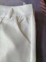 High-Waist White Flared Pants for Women | Elegant Bootcut Dress Trousers - Image 5