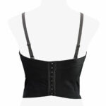 Black Sequin Corset Top for Women – Beaded Bustier Crop Top with Straps | Glam Night Out Top - Image 2