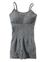Seamless Ribbed One-Piece Active Romper – Soft Blush Pink Bodycon Workout Jumpsuit - Image 10