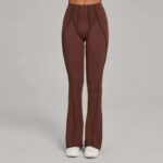 High-Waisted Red Flared Leggings – Sculpting Stretch Bootcut Athleisure Pants - Image 13