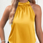 Elegant Chiffon Halter Neck Sleeveless Blouse – Women’s Lightweight Dressy Top for Casual & Evening Wear - Image 9