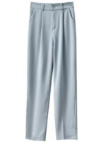 High-Waist Pleated Straight-Leg Trousers for Women | Elegant Tailored Casual Suit Pants | Soft Blush Pink Fashion Pants - Image 5