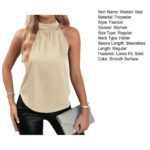 Elegant Chiffon Halter Neck Sleeveless Blouse – Women’s Lightweight Dressy Top for Casual & Evening Wear - Image 10