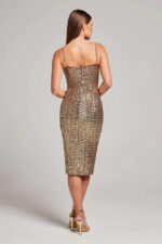 Modern Sequin Metallic Corset Dress – Women’s Sexy Sleeveless Slim-Fit Tube Top Party Sheath Dress - Image 6