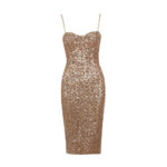 Modern Sequin Metallic Corset Dress – Women’s Sexy Sleeveless Slim-Fit Tube Top Party Sheath Dress - Image 4