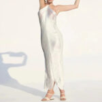 Luxury Draped Halter Maxi Dress – Shimmer Evening Gown for Elegant Women | subailili - Image 6